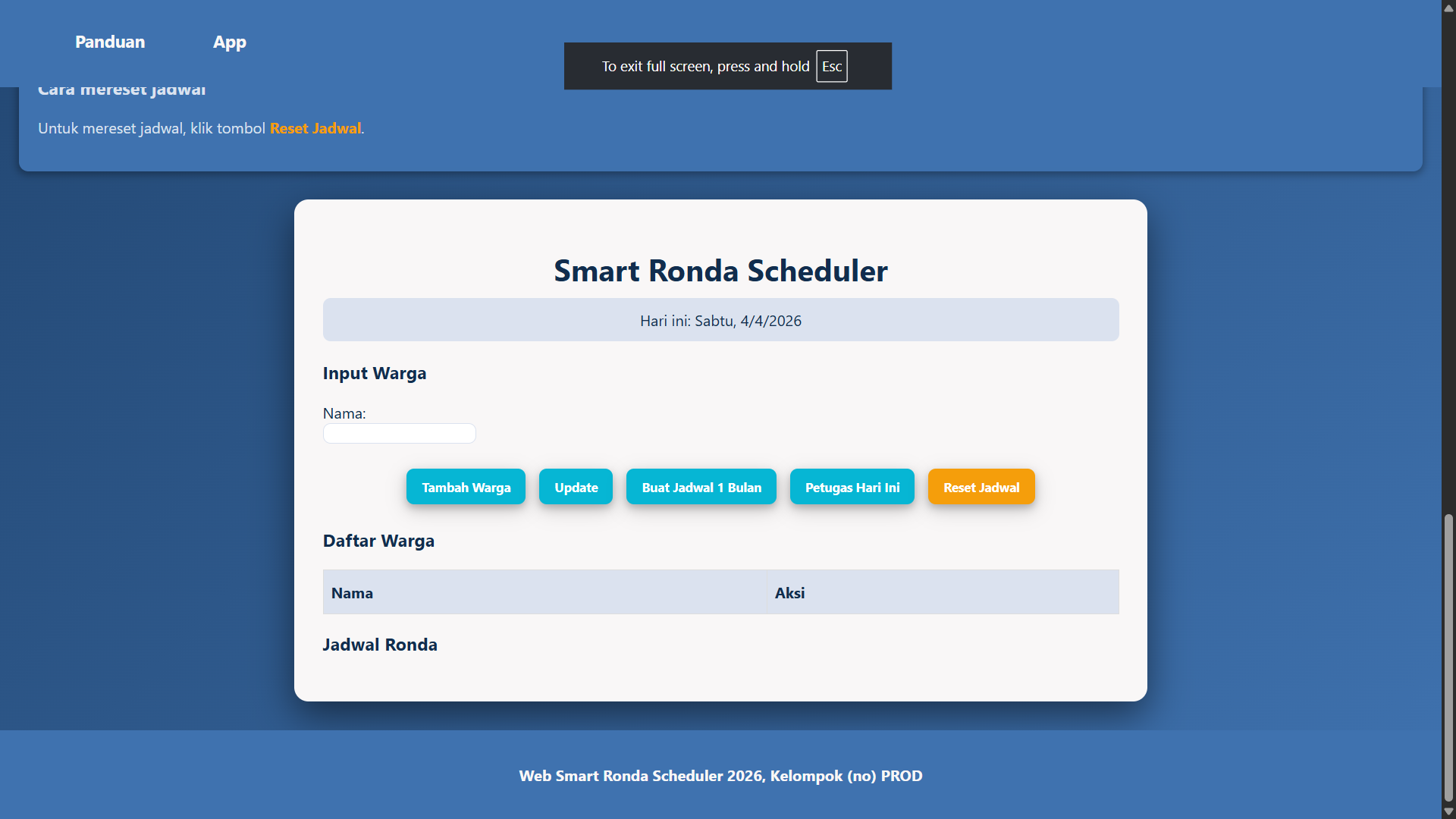 Smart Ronda Scheduler